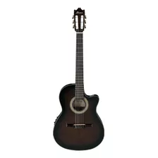 Guitarra Clásica Ibanez Classical Ga35tce Para Diestros Dark Violin Sunburst High Gloss Nogal Brillante