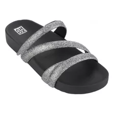 Sandália Chinelo Feminino Zaxy Slide Glitter Original