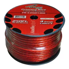 Metro De Cable Rojo Alimentacion P/ Potencia 4 Ga Gauge