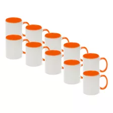 Jarro Taza Sublimable Int. Asa Color 10 Unidades Disershop Color Naranja