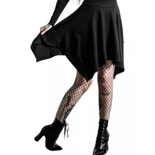 Pollera Mini Falda Plato Acampanada Gothic Dark Lycra Vuelo