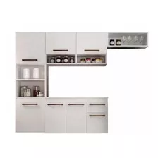 Cozinha Compacta Liz 6 Portas E 2 Gavetas Chf Branco