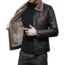 Chaqueta De Cuero Gruesa Para Hombre, Invierno Y Otoño