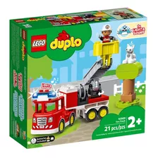 Lego Duplo Camión De Bomberos Con Luz Y Sonido Para Aprender Cantidad De Piezas 21