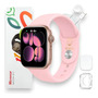 Relógio Smartwatch S11 Series 11 Chatgpt Lançamento Whatsapp Rosa Dourado Silicone