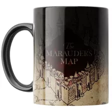 Caneca Xícara Mágica Harry Potter Mapa Do Maroto Porcelana