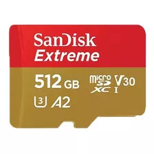 Tarjeta De Memoria Micro Sd Sandisk Extreme 512 Gb, 190 Mb/s