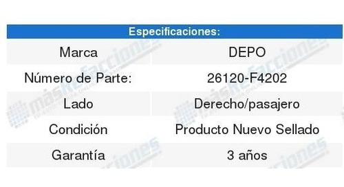 Par De Cuartos Depo Nissan Tsuru 2006 2007 2008 2009 2010 Foto 2