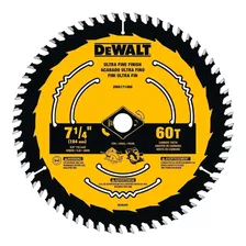 Disco De Sierra 7-1/4'' 60t Corte Fino Dewalt Dwa171460 Color Plateado