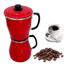 Cafeteira Econômica Vermelha 1,5l Alumínio Fogão Oferta Nfe