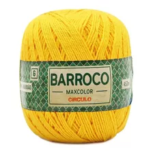 Barbante Barroco Maxcolor 6 Fios 400gr Linha Crochê Colorida Cor Canário