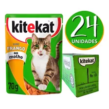 Sache Kitekat Ração Úmida Gato Adultos 24un Sabore Frango