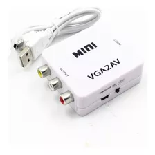 Adaptador Conversor Vga A Av Full Hd + Audio 1080p