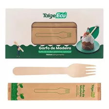 Talge Eco Talher Garfos De Madeira 50un Ecolgica Reciclavel 