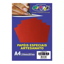 Papel Lamicote A4 250g/m² 10 Folhas Off Paper Vermelho