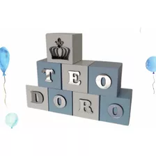 01 Peça Nome Cubo Em Mdf/nome Decorativo/dado Letras Letrei