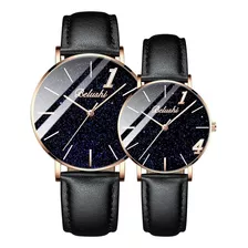 Reloj De Pulsera 2pcs Parejas Correas De Acero Inoxidable