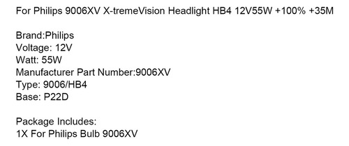 Philips 9006xv X-tremevision Hb4 12 V 55 W +100% +35 M Foto 4