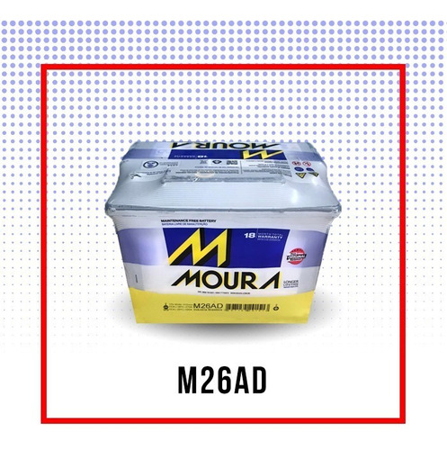 Bateria Moura 12x75 M26ad Peugeot 306 307 Partner Vento Bora