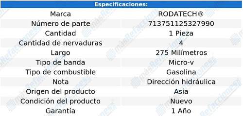 Banda Accesorios Micro-v Mercury Lynx L4 1.6l 81-85 Rodatech Foto 2