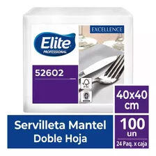 Servilleta Elite Doble Hoja Excellence Mantel X100 Un. 40x40
