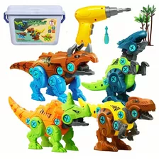 4 Dinosaurios Juguete Construcción Montaje Taladro Electrico