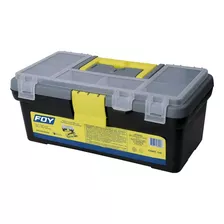 Caja Para Herramienta 12 X6 Plastica Negra Con Organizador