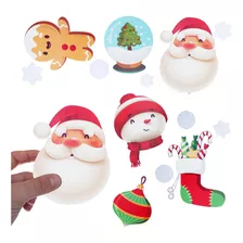 Sticker Navidad Navideños Autoadhesivos Decoracion Cotillon