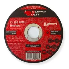 Disco De Corte 115mm P/acero Y Ac. Inoxid. Knock Out X50unis Color Rojo
