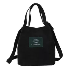 Bolsa Estilo Saco De Pano E Veludo De Ombro Reforçado Preto