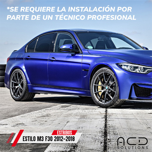 Estribos Bmw Serie 3 F30 Estilo M3 318i 320i 335i 2012-2018 Foto 4