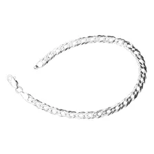 Nueva Esclava Pulsera Plata Ley 925 Doble Rombo Dr080 19cm