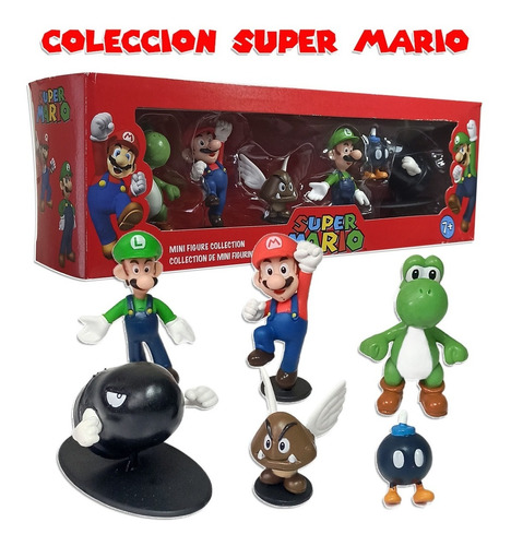 Set Juguete Super Mario Bros Figuras De Acción Torta Fiesta