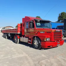 Caminhão Scania 142 4x2 1989 + Carga Seca Randon 13,6m 1986