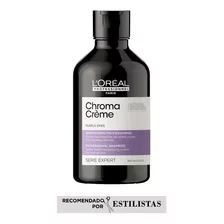 Shampoo Matizador Violeta Cabello Rubio O Platinado Chroma Crème 300 Ml L'oréal Professionnel