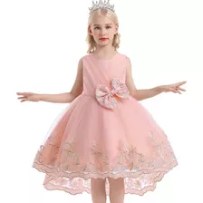 Vestido De Niña Rebeca Rosa Mini-mi