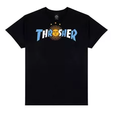 Remera Thrasher Modelo Argentina Estrella Negro Exclusiva