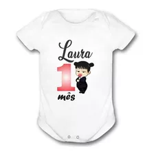 Body Mesversário Temático Menina Personalizado Ref. 04