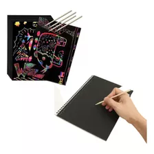  Libro Pintar Rainbow Scratch Art-arte Color Rascado Unidad 