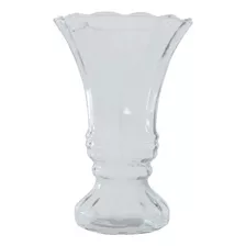 Vaso De Vidro Gardênia Rigado Decoração Para Flores 24x16 Cm