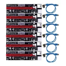 Pack X 6 Risers Pcie Vers 103d 1x A 16x Cable Usb 3.0 Cripto