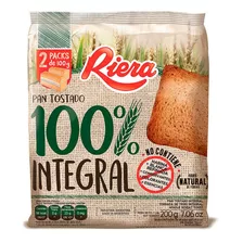 Pan Tostado 100 % Integral Riera X 200 Gr