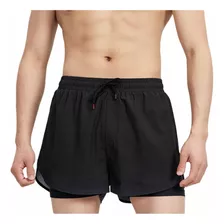 Shorts De Baño De 2 En 1 Capa Para Hombre Short De Playa Gym