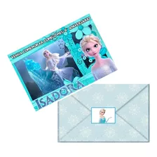 30 Convites Frozen 2 Infantil Personalizado Envelop+etiqueta