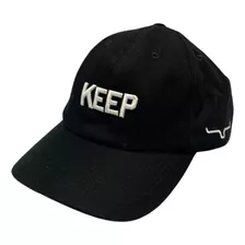 Boné Keep Roping Preto Bordado Branco