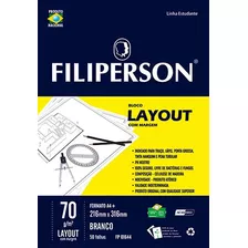 Bloco Layout Com Margem Filiperson A4 70gr 50fl