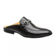 Sapato Mule Slipper Masculino Malbork Em Couro Preto 58849