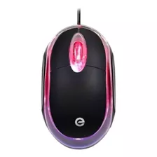 Mouse Exbom Ms-9 Preto Com Led Vermelha