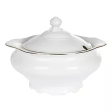 Sopeira Pomerode 3 Litros Com Filete Ouro Porcelana Schmidt