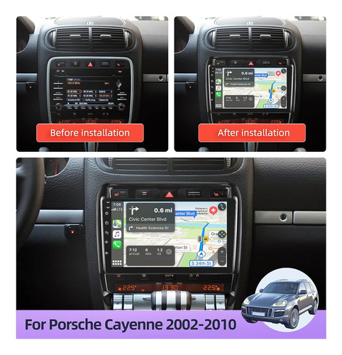 Radio Carplay Android 11 Para Porsche Cayenne 2003-2010 Comp Foto 3